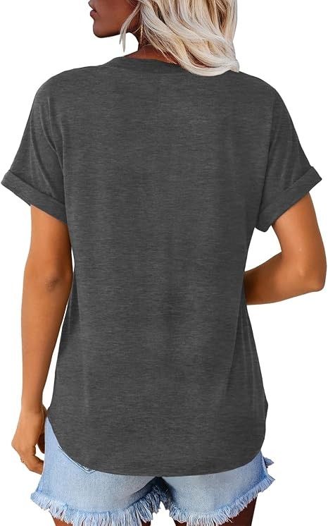 Grey Short Sleeve Buttoned Top image 4